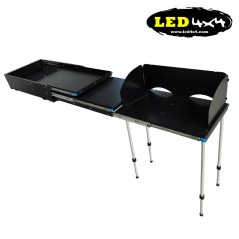 Mobila Bucătărie camping glisant Offroad din aluminiu - BBQCAJ - Led4x4