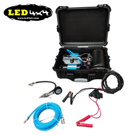 Compressor de ar de motor duplo 12v 135 l/min com caldeira