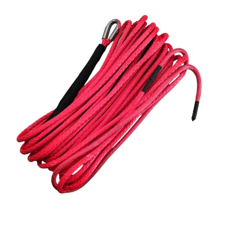 Cable di plasma 10 mm x 27m rosso Offroad per Verricello - CW-10X27-RED - Led4x4