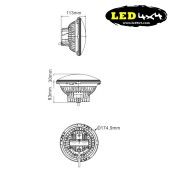 Main light led model Rebel 7” Homologado ECE R10 R148 R149 with intermittent Main light led model Rebel 7” Homologado ECE R10 R148 R149 with intermittent