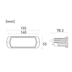 LED leichtes eingebautes Multifunktionslicht homologiert mit 5 Funktionen - EMP-MFT - Led4x4