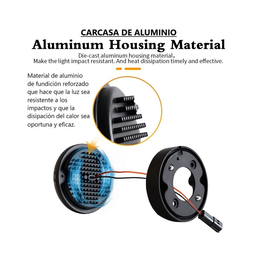 2 FARI LED 7'' Pollici Per RANGE ROVER CLASSIC 6500K Bianco Ghiaccio | Anabbaglianti - Foto 3