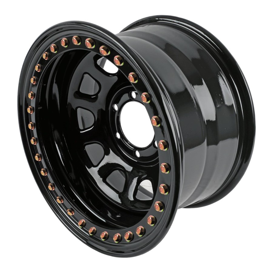 Llanta Beadlock real OFF-ROAD Daytona negra 8x16 6x139,7 ET-35 Llanta Beadlock real OFF-ROAD Daytona negra 8x16 6x139,7 ET-35