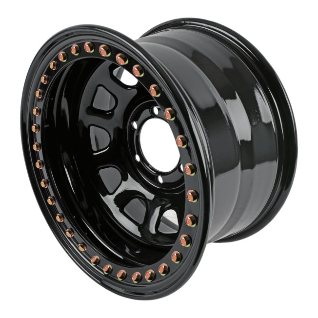 Llanta Beadlock real OFF-ROAD Daytona negra 8x16 6x139,7 ET-35 - BEADLOCK-81635 - Led4x4