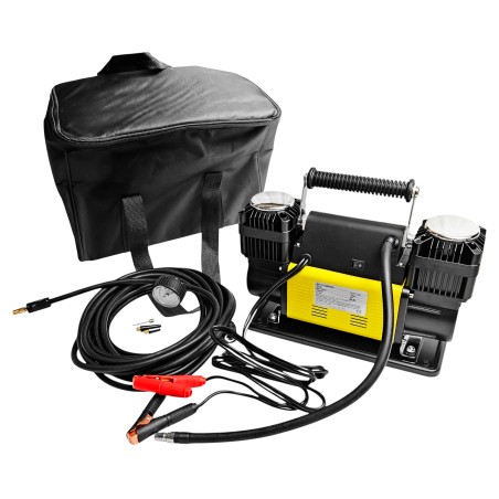 Biciclina de compressor portátil 300 L/Min 12V amarelo - WM102-15C (Yellow) - Led4x4