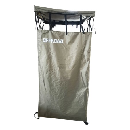 Tenda da sole in camper Offroad (Avanzamento doccia / cambiamento 1x1m) verde - DU-1010-GREEN-LED - Led4x4