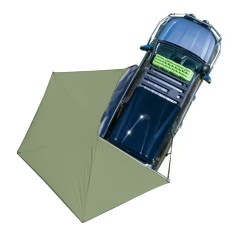 Toldo lateral com 270º Overland LED Luz (2.0m) Premium Verde - 2M-TOL-270-GREEN-LED - Led4x4