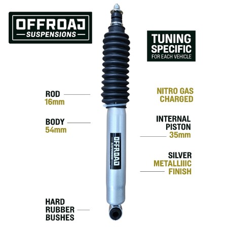 Amortiguador delantero Suzuki Samurai +7.5cm OFFROAD Nitrogas - 12085L - Led4x4