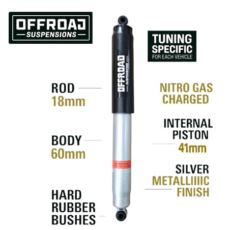 Amortiguador trasero Nissan Patrol K260 +5cm OFFROAD Foam Cell - 24698 - Led4x4