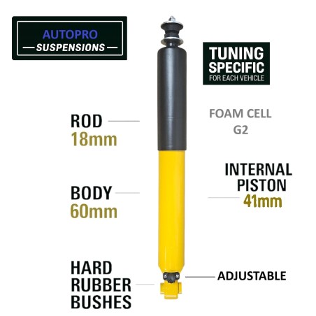 Stoßdämpfer hinteren Verstärkte einstellbare + 5cm autopro Mitsubishi Montero V60 und v80 - TG06824-ATP - Led4x4