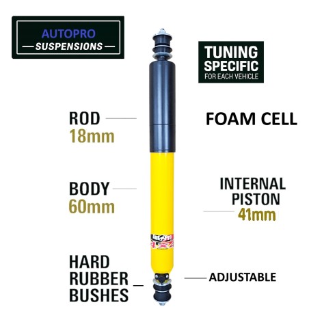 Amortiguador delantero reforzado regulable +7.5cm +10cm AUTOPRO Nissan Patrol GR Y60/Y61 - TG06843 - Led4x4