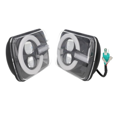 Faros delanteros led homologados 5x7" Nissan Patrol 160/260 Jeep XJ YJ - SONFA005 - Led4x4