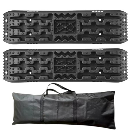 Planchas de Desatascado + Bolsa de Transporte + Base para Gato Gato Farm-Jack (Negras) - RECOVERY-BOARD-BLACK - Led4x4