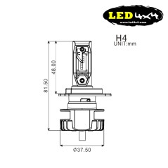 Zestaw 2 żarówek LED H4 - BOMH4 - Led4x4