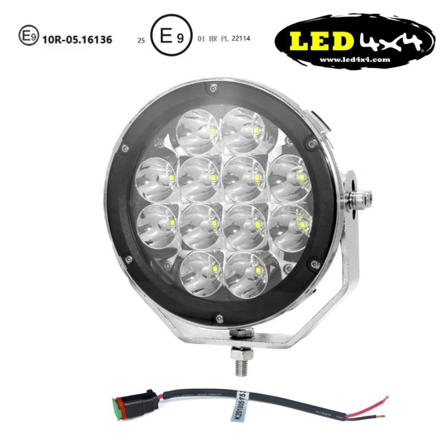 Faro anteriore LED 72W LED OSRAM lunga portata 7” omologato HR 25 con copertura - F72TA - Led4x4